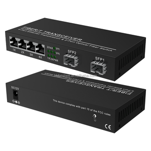 Convertidor de Medios OEM 2G4E de Fibra a Ethernet, 2xSFP 4xRJ45, Switch de Fibra Ethernet 10/100/1000 Base-Tx a 1000Base-FX - Product Image 1