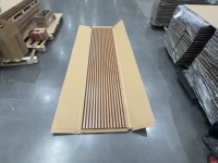 Panneau acoustique en bois à lattes facile à installer, panneau mural insonorisant en feutre PET pour la décoration intérieure de studio à domicile