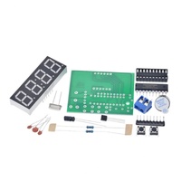Kit d'horloge numérique à quatre chiffres MISUXIN avec microcontrôleur, circuit intégré, horloge électronique, carte de circuit DIY à souder