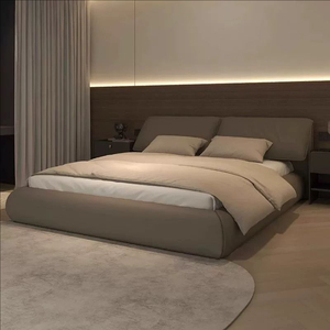 New Nữ Hoàng Kích Thước lưng-Bao Da Tùy Chỉnh Da Đầu Giường Vua Bộ Đồ Giường Khung Hiện Đại Lưu Trữ Giường Đôi Với Lưu Trữ Trong 2025 - Product Image 3