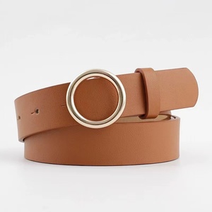 Factory Direct Custom Fashion Lässige Dekoration Jeans Runde Schnalle Designer Brown Leder Damen Gürtel - Product Image 5