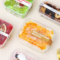 Nouvelle boîte d'emballage en plastique dur pour pâtisserie, biscuits, desserts, boîte transparente pour tiramisu, boîte en plastique transparente avec couvercle