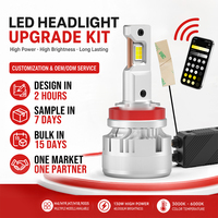 Ampoules LED automobiles personnalisées en gros pour B2B, G18W H4 H7 H8 9005 9006, avec contrôle par application pour la couleur et la luminosité