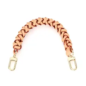 Custom Handmade Luxury Ladies Braided Handbag Strap For Bag Handles Shoulder Leather Bag Strap