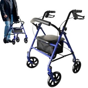 <span class=keywords><strong>Deambulatore</strong></span> Medico <span class=keywords><strong>con</strong></span> Sedile - Supporto per la Mobilità Stabile - Altezza Regolabile - Costruzione Robusta in Acciaio - Product Image 1