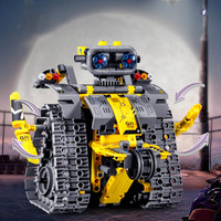 Juego de Bloques de Construcción de Robots con Control Remoto por Aplicación, Programable, para Niños, 2.4G, 3 en 1, Rompecabezas, Coche Acrobático, Juguete Educativo