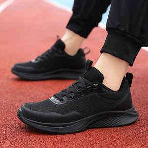 Zapatillas Deportivas Negras de Malla con Cordones, Punta Redonda, Suela de Goma Transpirable, Entresuela de EVA, para Todas las Temporadas, Venta al Por Mayor - Product Image 2