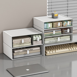 Almacenamiento de maquillaje desmontable, suministros de papelería de oficina, organizador de escritorio para oficina, escuela, cajón de escritorio de plástico, caja de almacenamiento - Product Image 3