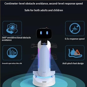 <span class=keywords><strong>Robot</strong></span> de service et de livraison transfrontalier modèle S1 n°9, multi-langues, à écran tactile, avec 3 niveaux de plateaux, contrôlé par application et recharge automatique, pour hôtels - Product Image 1