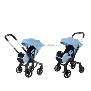 Poussette de luxe <span class=keywords><strong>4</strong></span> <span class=keywords><strong>en</strong></span> <span class=keywords><strong>1</strong></span> pour bébé, cadre <span class=keywords><strong>en</strong></span> acier et <span class=keywords><strong>en</strong></span> acier inoxydable personnalisé OEM, système de voyage durable, poussette pour bébé, chariot pour bébé - Product Image 1