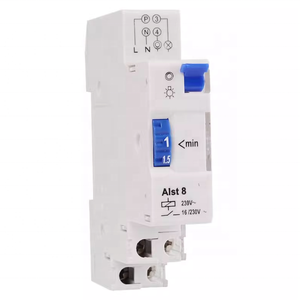 Minuteur de rail DIN ALST8 pour éclairage d'escalier, intervalle 1-20/1-7 minutes, 16A, module unique 18mm - Product Image 1