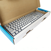 Scatola di Imballaggio in Carta Kraft Ondulata Impermeabile con Laminazione Opaca Personalizzata all'Ingrosso per Tastiera e Mouse - Confezione Regalo Blu per Consumatori