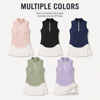 Ensemble de tennis personnalisé OEM ODM pour femmes, jupe de tennis 2 en 1 avec short intégré pour les compétitions de tennis féminines