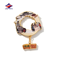 Aimant de réfrigérateur en métal 2D/3D Longzhiyu, design créatif, autocollant magnétique IP, pour souvenir