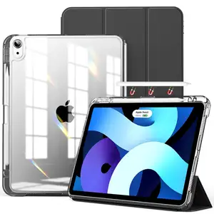 Totalmente transparente Acrílico tampa traseira Para iPad 10.2 Tablet Case Shockproof Smart Cover