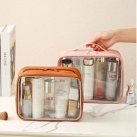 Meilleure vente Transparent EVA TPU trousse de maquillage clair PVC étanche cosmétique trousses de toilette fermeture éclair à la mode multifonctionnel