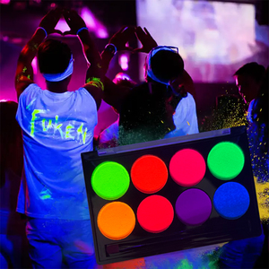 สีทาร่างกายและใบหน้าที่มีแสงยูวี8สีอุปกรณ์วาดภาพร่างกายสำหรับงานปาร์ตี้วันฮาโลวีน - Product Image 1