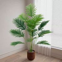 Bouquet de 18 feuilles de palmier artificielles de Madagascar, décoration murale en herbe naturelle pour Noël et Halloween