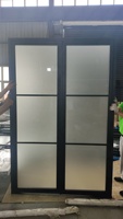 Puertas de Entrada Modernas de Acero y Vidrio Estilo Francés con Aislamiento Térmico para Uso Exterior