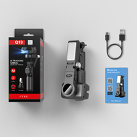 Stabilisateur IA à axe unique avec suivi du visage, télécommande détachable avec lumière de remplissage, trépied, bâton de selfie.