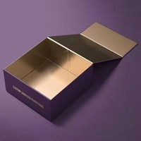 Boîtes cadeaux magnétiques personnalisées en feuille d'or, emballage écologique réutilisable avec couvercle rabattable pour vêtements, chaussures, chaussettes, fourrures
