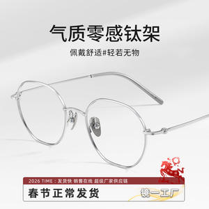 Monture de lunettes Danyang ovale en titane pur 18080 pour femme, verres PC moyens, pont nasal standard - Product Image 4