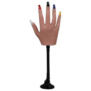 5.มือซิลิโคนสำหรับการทำเล็บมือแบบทำมือการฝึกทำเล็บมือปรับได้ฝึกทำเล็บมือซิลิโคนปลอมสำหรับเล็บพร้อมขายึด - Product Image 2