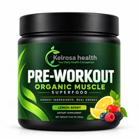 Complément énergétique pour la musculation des adultes, marque privée, créatine monohydrate végétalienne, poudre pré-entraînement