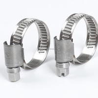 Collier de serrage à vis sans fin de style allemand en acier inoxydable SS304 de 12 mm de largeur réglable, de 1/4 à 12 pouces, vente en gros d'usine