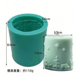 Moule de Noël en silicone pour fondant, résine et fabrication de bougies, motif Père Noël - Product Image 2