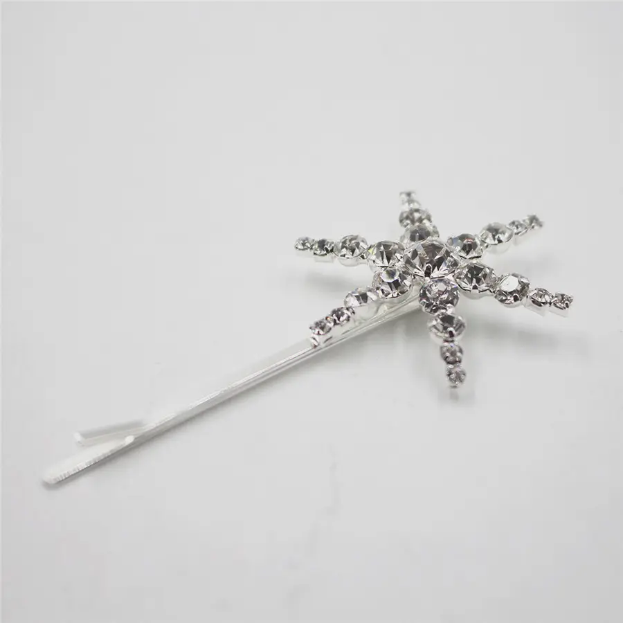 CL005 lindo cristal grande estrella de cristal de diamantes de imitación mujer hecho a mano de Metal Clip de pelo Corea horquilla