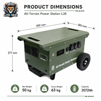 Station d'alimentation portable solaire avec télécommande pour camping, extérieur, urgence, camping-car, voiture, avec panneaux et batterie LiFePO4 3000