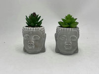 Décoration de la maison simulation plante succulente ciment bonsaï statue de bouddha pots de fleurs en céramique jardinières pots en céramique pour plantes