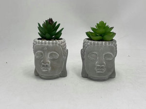 Decoración del hogar simulación planta suculenta cemento bonsái estatua de <span class=keywords><strong>Buda</strong></span> macetas de cerámica macetas para plantas - Product Image 3