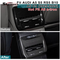 Pour AUDI A5 S5 RS5 B10 A6 C9 2025-2026, panneau de ventilation arrière en fibre de carbone véritable, 1 pièce, berline, Avant, Sportback, Allroad, accessoires de voiture