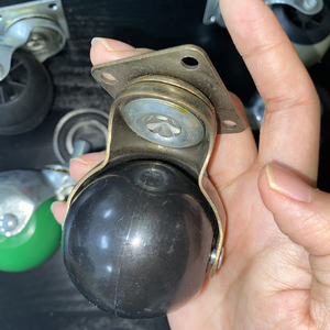 1,5 "und 2" Antik Messing Vintage <span class=keywords><strong>Ball</strong></span> <span class=keywords><strong>Caster</strong></span> Kleine runde Kugelform PP <span class=keywords><strong>Caster</strong></span> Wheel - Product Image 5