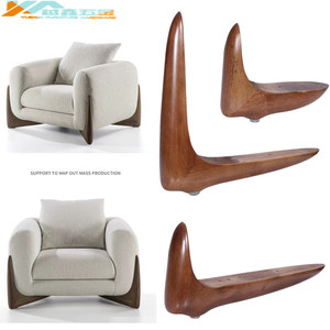Patas de Muebles de Roble Macizo, Patas de Sofá Cama, Patas de Silla, Soporte de Madera de Lujo para Sillas de Descanso - Product Image 1