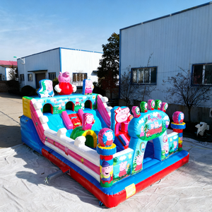 Château gonflable personnalisé <span class=keywords><strong>sur</strong></span> le thème des petits cochons, avec toboggan, respectueux de l'environnement, <span class=keywords><strong>pour</strong></span> les fêtes d'enfants dans le jardin – Fournisseur direct usine - Product Image 4