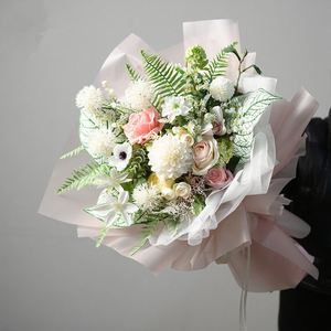 Papier d'emballage pour fleurs en PVC mat double face, imperméable, artistique, Han Su, emballage créatif pour fleurs, papier d'emballage imperméable - Product Image 4