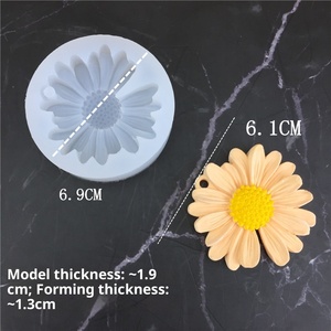 YS 3D marguerite bougies Silicone moules bricolage tournesol bougie outils fleur moule pour bougie faisant des fournitures à la main plâtre moules - Product Image 6