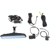 Caméra de tableau de bord pour voiture, enregistrement vidéo, écran plein écran 9,66 pouces, rétroviseur de voiture avec trois caméras Full HD