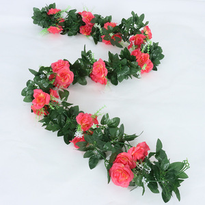 กิ่งกุหลาบประดิษฐ์พร้อมใบ 10 หัว สำหรับตกแต่งงานแต่งงานและถ่ายภาพ - Product Image 3