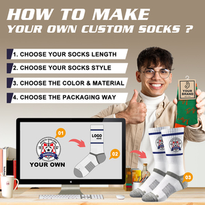Tùy chỉnh thiết kế Crew men sock Breathable đan bông Vớ với biểu tượng tùy chỉnh <span class=keywords><strong>SOX</strong></span> - Product Image 4