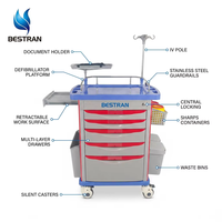 Chariot d'urgence hospitalier Bestran BT-EY001B, chariot de secours clinique