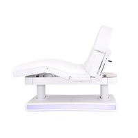 Table de massage électrique à 4 moteurs avec chauffage, éclairage LED 5 couleurs réglable et éponge haute densité pour salon