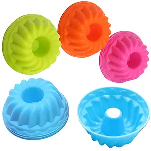 Mini molde de silicone para massa, panelas antiaderentes de rosquinha e de silicone para assar