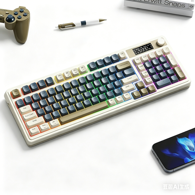 Aula S99PRO Retro Gray RGB Membrane Keyboard USB Type-C Color-Coated Dye-Sublimated Keycaps Feather Mechanical Laptop Gaming New