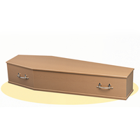 Cercueil en MDF plaqué, style européen, écologique, pour enterrement adulte en cimetière EC008