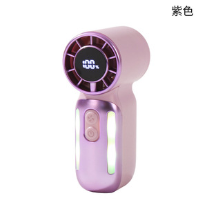 Mini ventilateur portable avec écran numérique, moteur DC 5W, alimenté par batterie, ventilateur de refroidissement portatif pour usage extérieur - Product Image 5