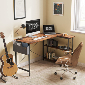 Scrivania Angolare a L Vintage all'Ingrosso per Appartamenti, Alloggi, Uffici Commerciali, con Ampio Spazio di Archiviazione, Tavolo per Gaming e Laptop - Product Image 2